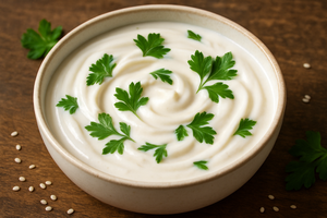 can you make the pic more creamy looking.  So more white with some parsley inside