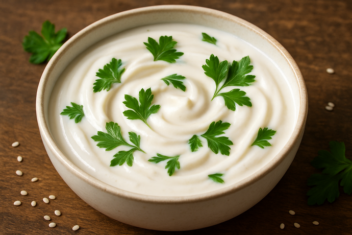 can you make the pic more creamy looking.  So more white with some parsley inside