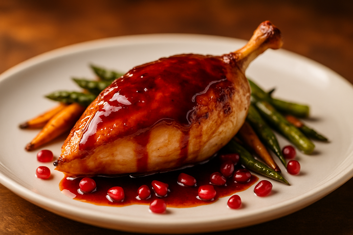 Chicken Supreme with a Pomegranate and Honey Glaze