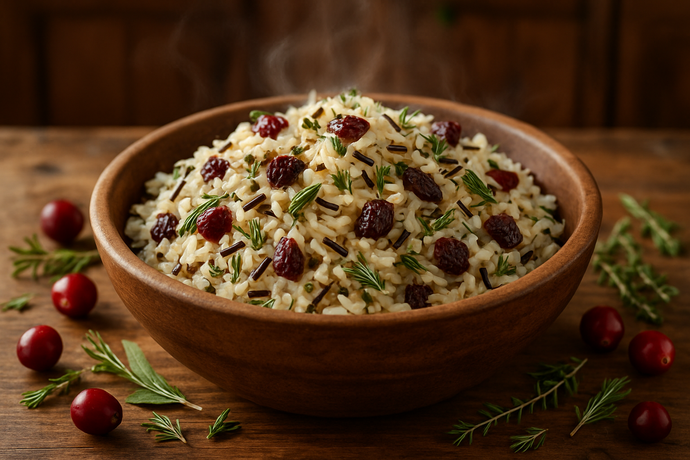 rice with cranberries and herbs